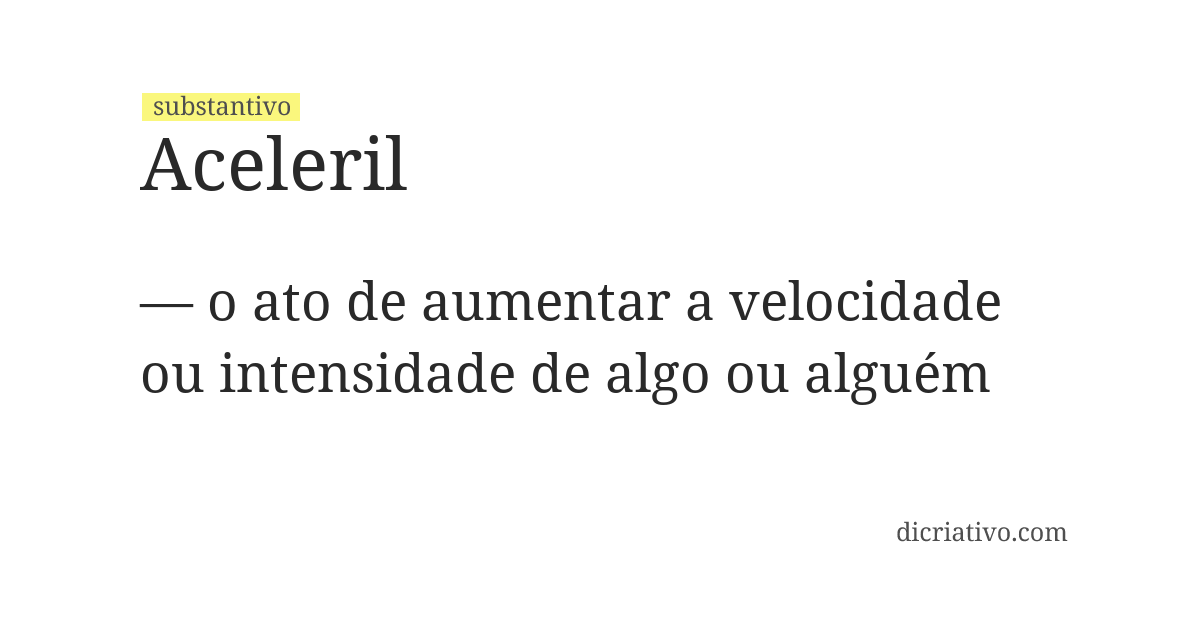 Significado de aceleril