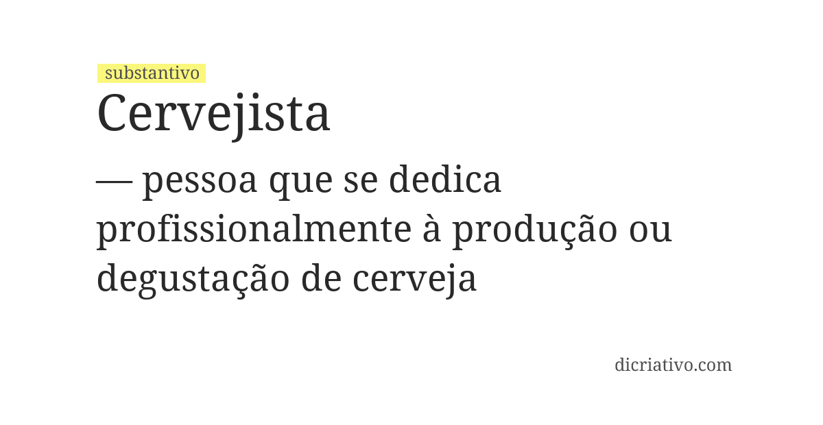 Significado de cervejista