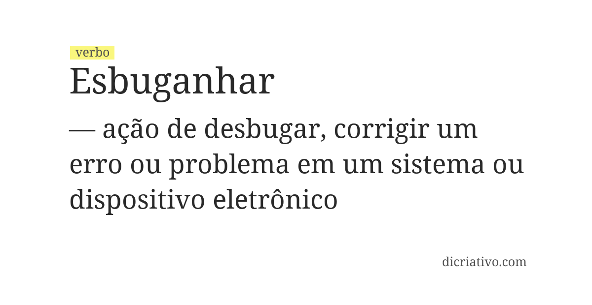 Significado de esbuganhar