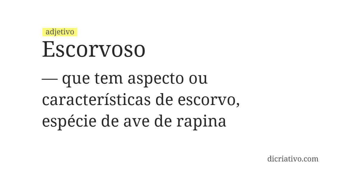 Significado de escorvoso