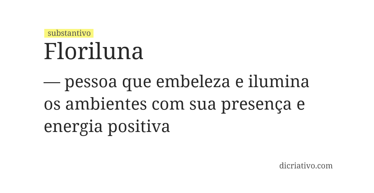 Significado de floriluna
