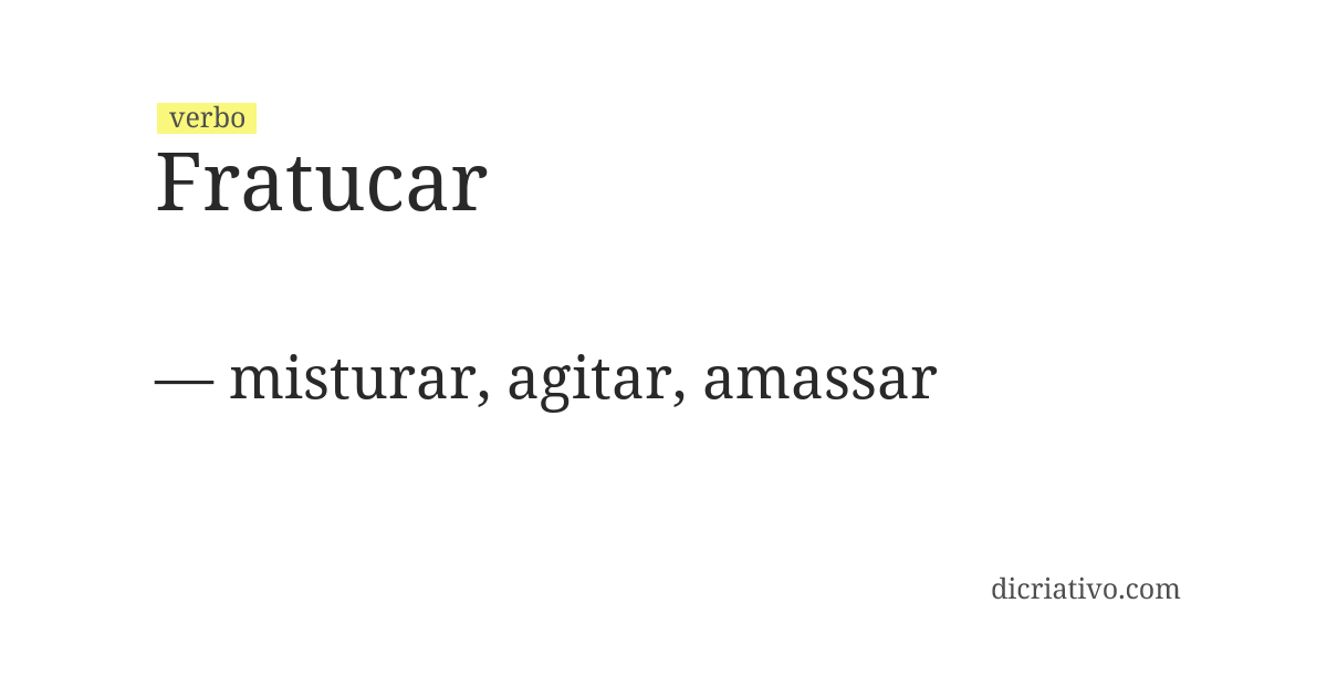Significado de fratucar