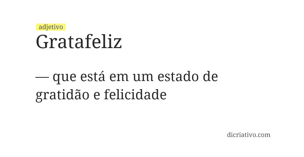 Significado de gratafeliz