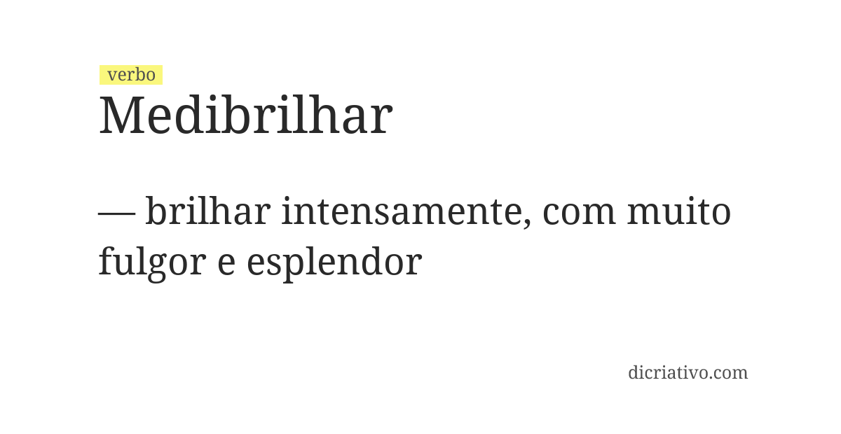 Significado de medibrilhar