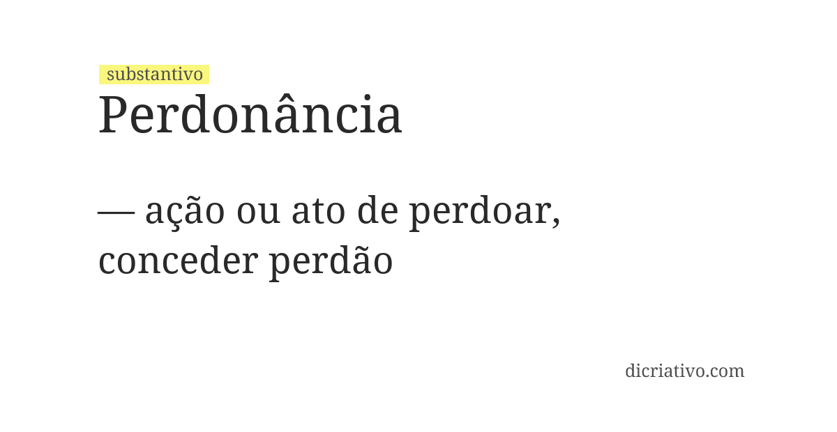 Significado de perdonância