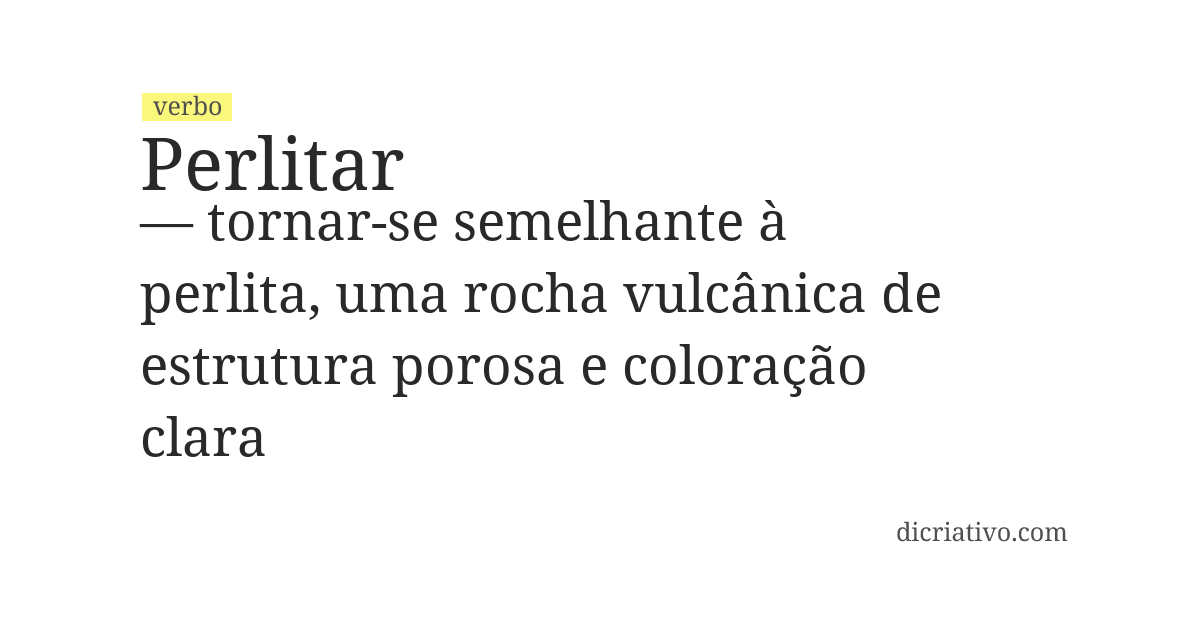 Significado de perlitar
