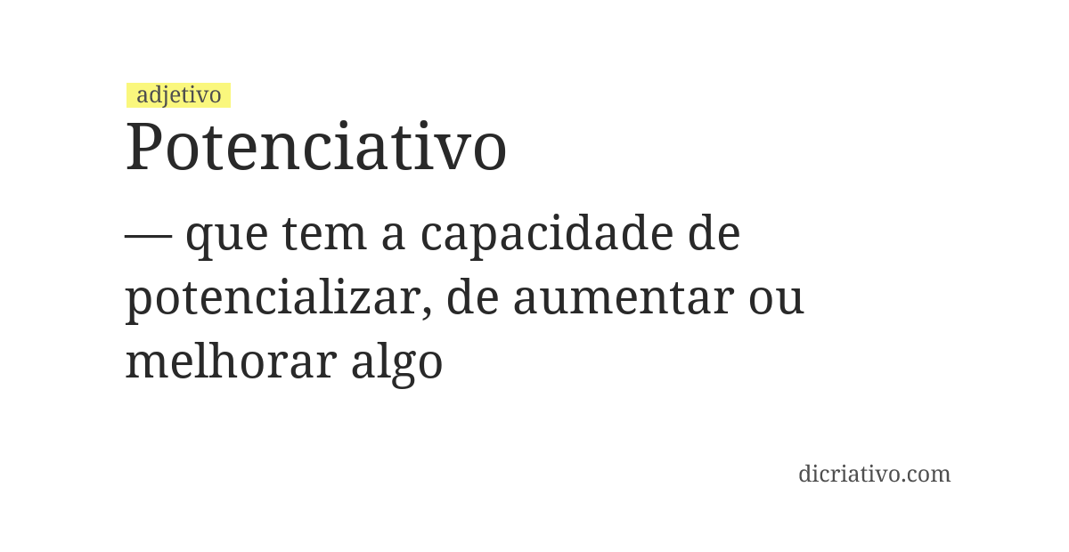 Significado de potenciativo