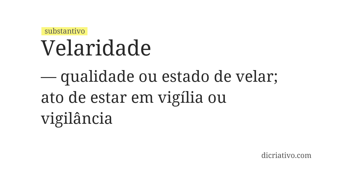 Significado de velaridade