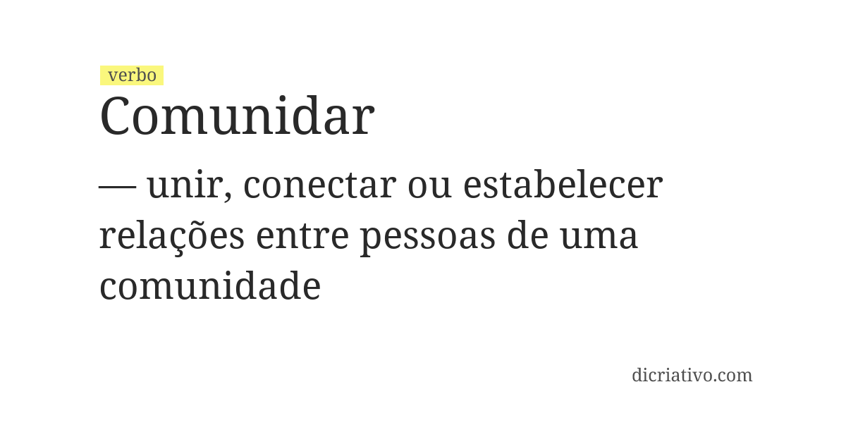 Significado de comunidar
