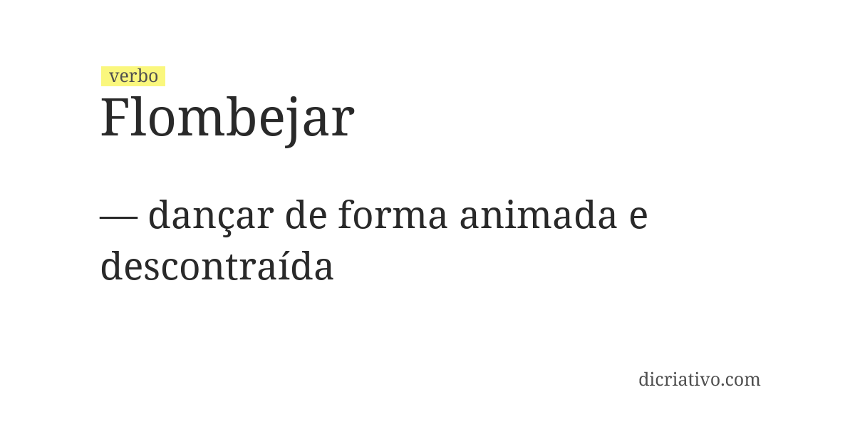 Significado de flombejar