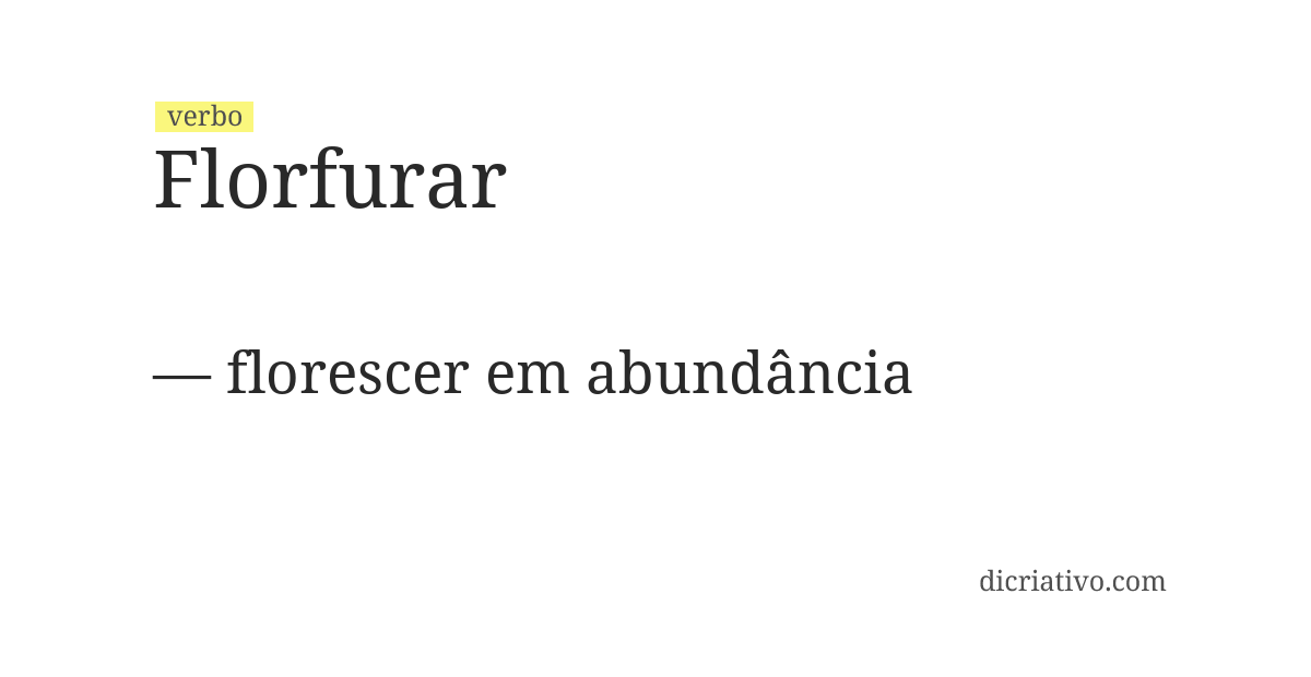 Significado de florfurar