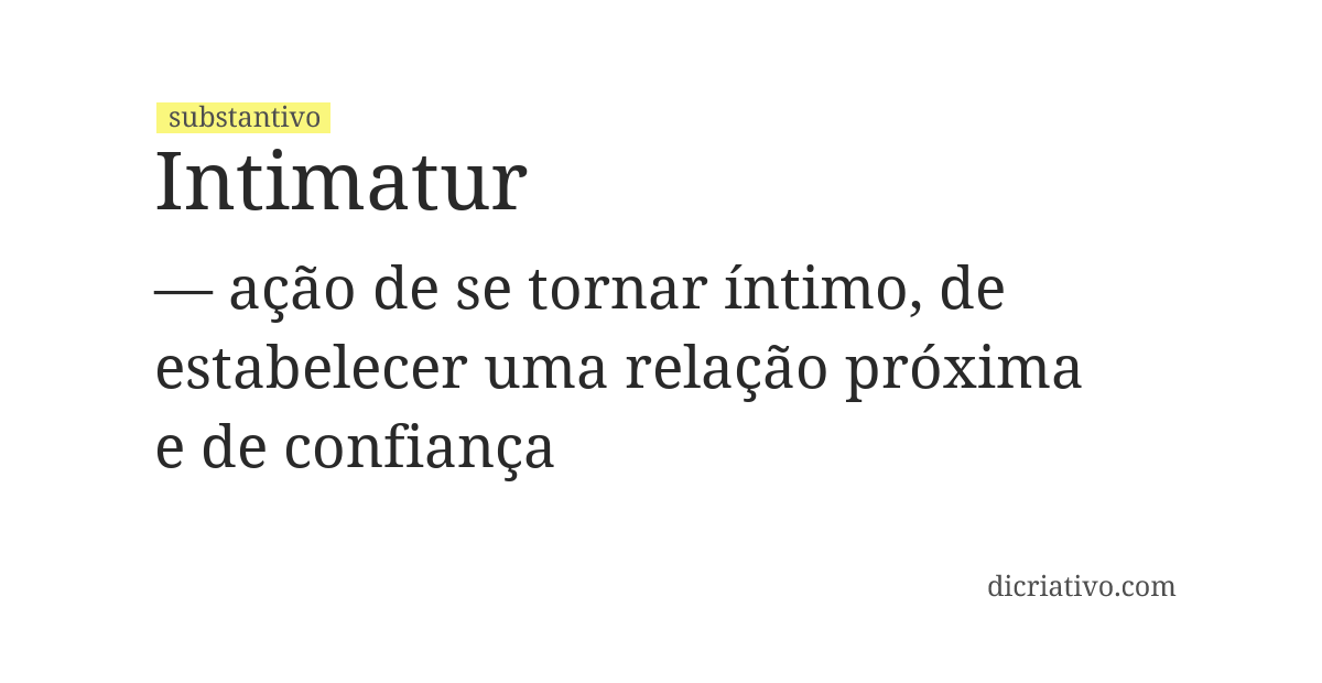 Significado de intimatur