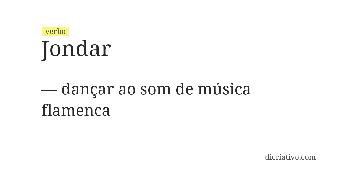 Significado de jondar