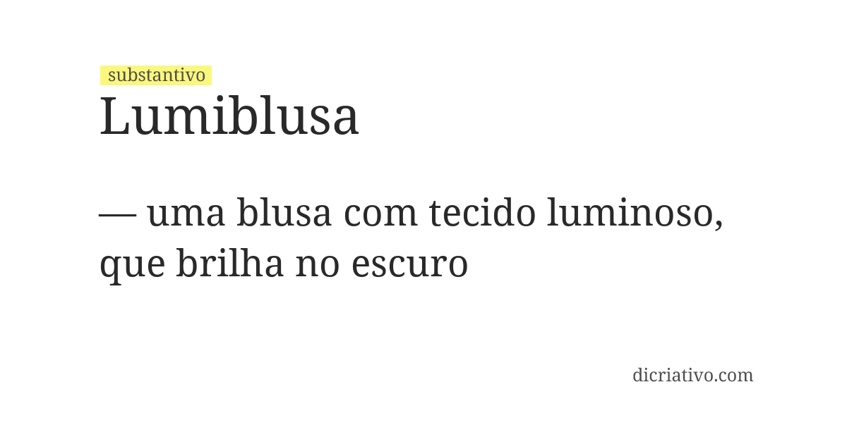 Significado de lumiblusa