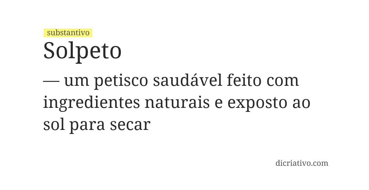 Significado de solpeto