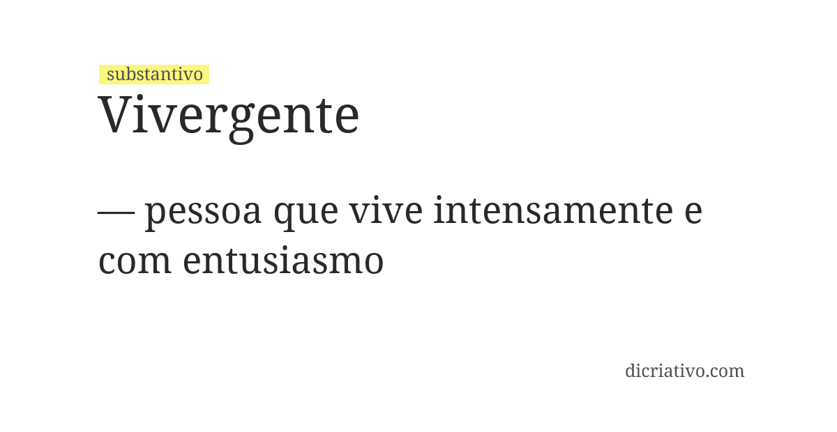Significado de vivergente