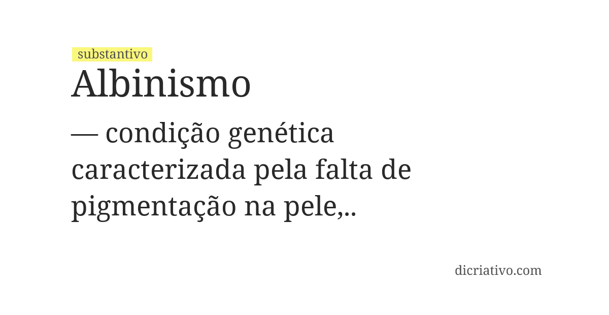 Significado de albinismo