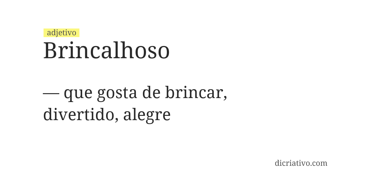 Significado de brincalhoso