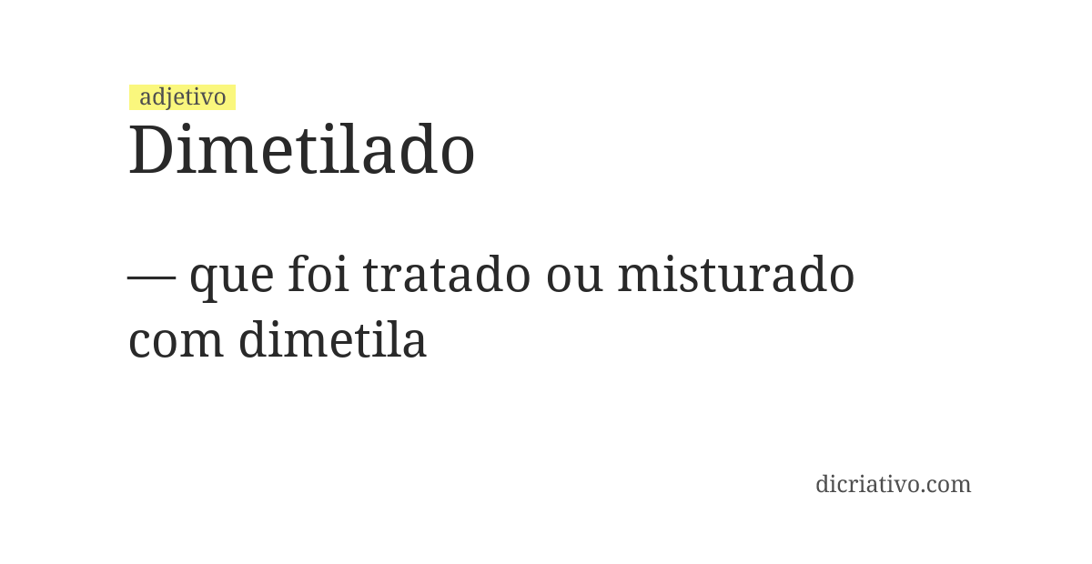 Significado de dimetilado