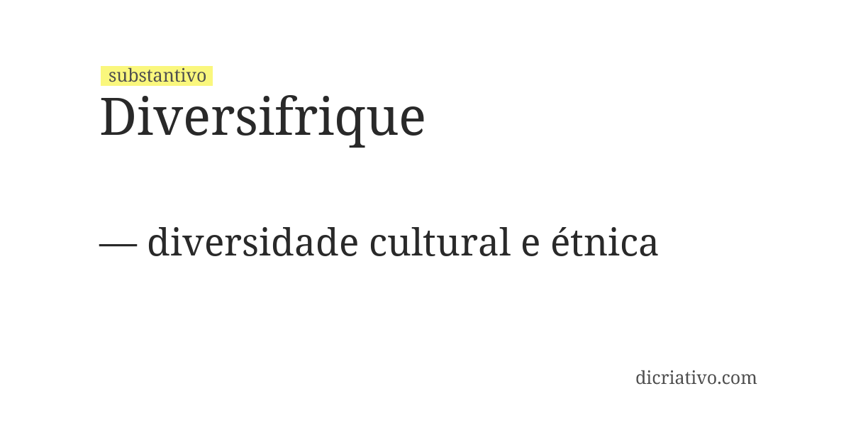 Significado de diversifrique