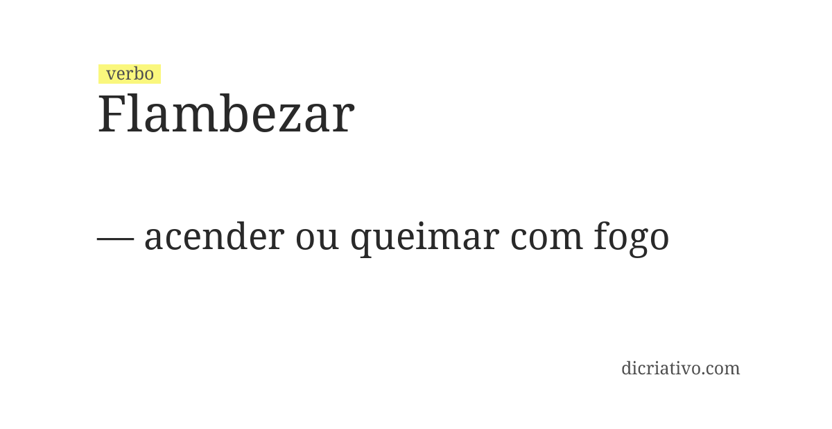 Significado de flambezar