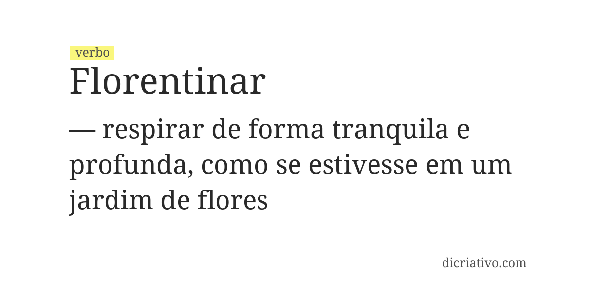 Significado de florentinar