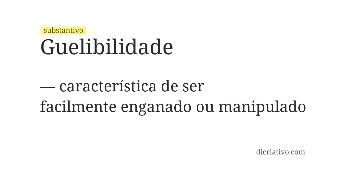 Significado de guelibilidade