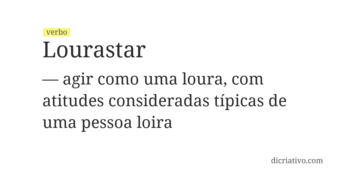 Significado de lourastar