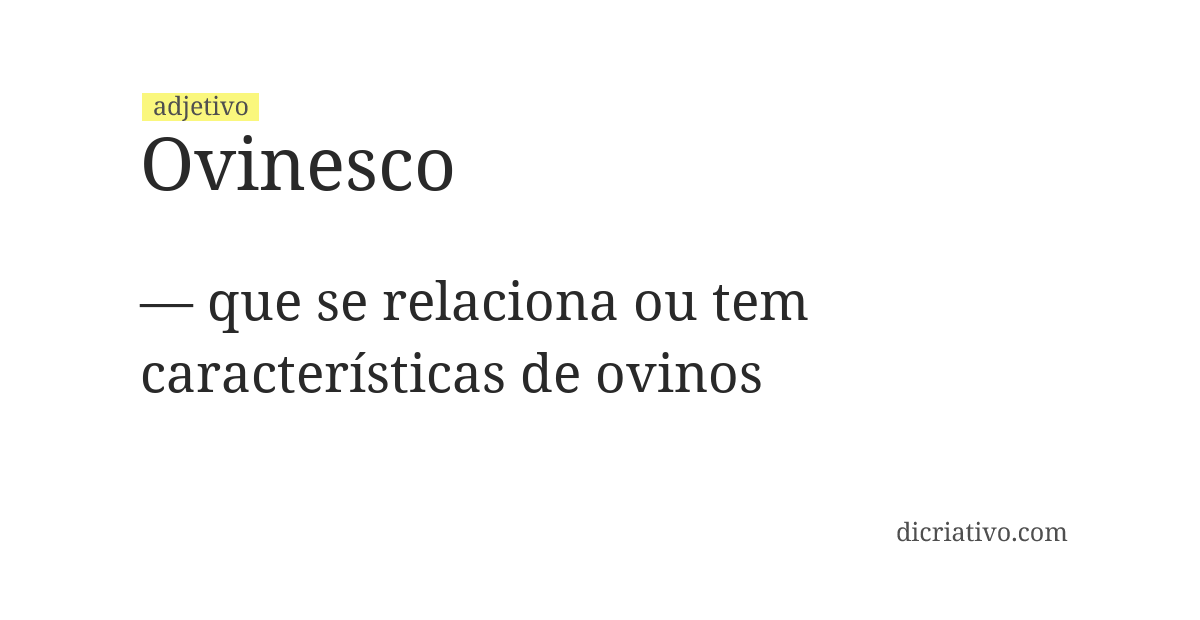Significado de ovinesco