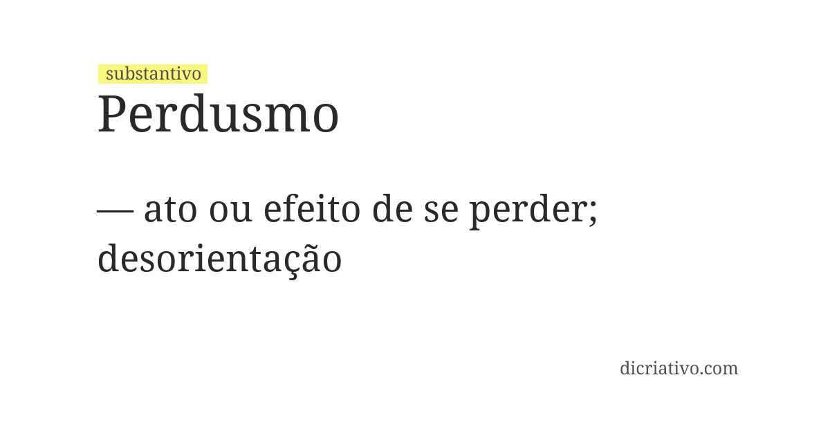 Significado de perdusmo