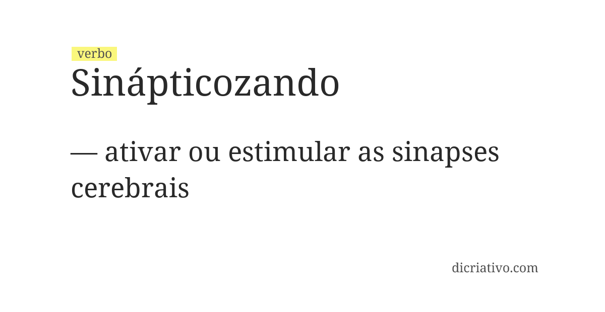 Significado de sinápticozando