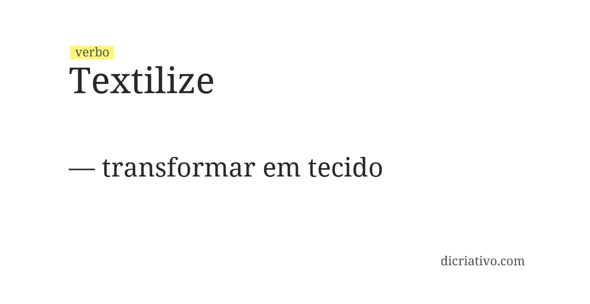 Significado de textilize
