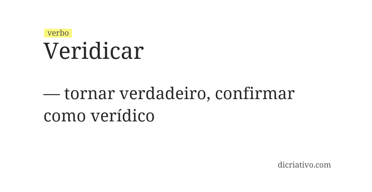 Significado de veridicar