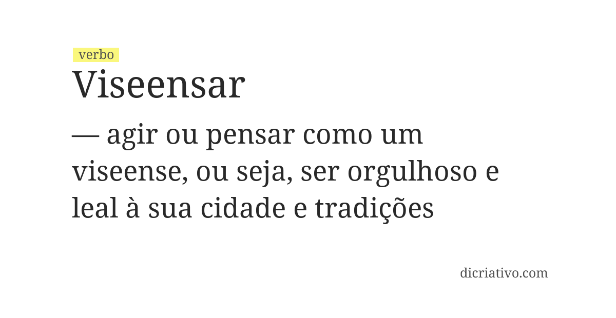 Significado de viseensar