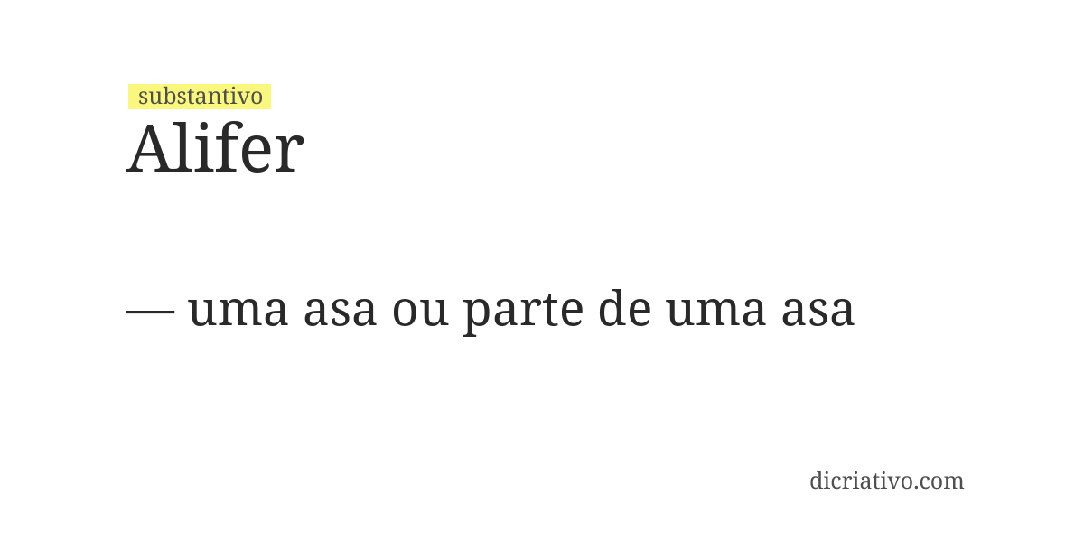 Significado de alifer