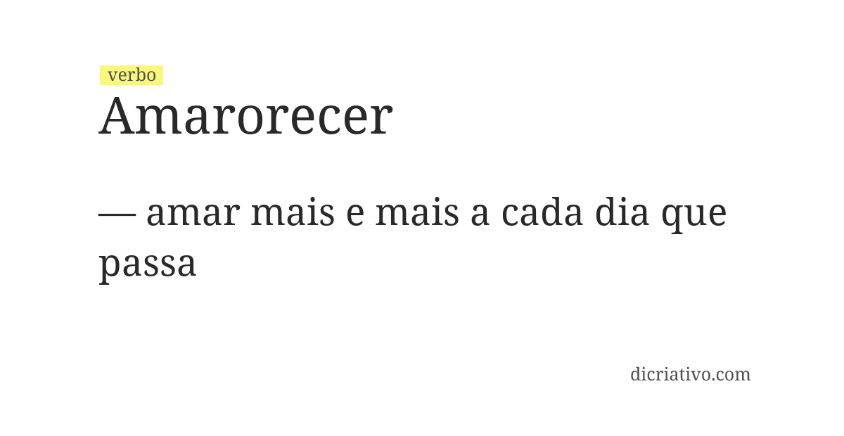 Significado de amarorecer