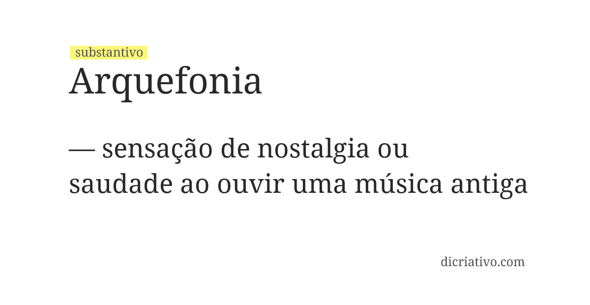 Significado de arquefonia