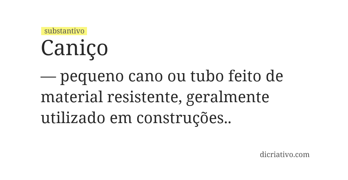Significado de caniço