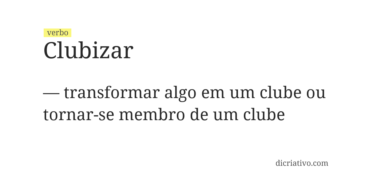 Significado de clubizar