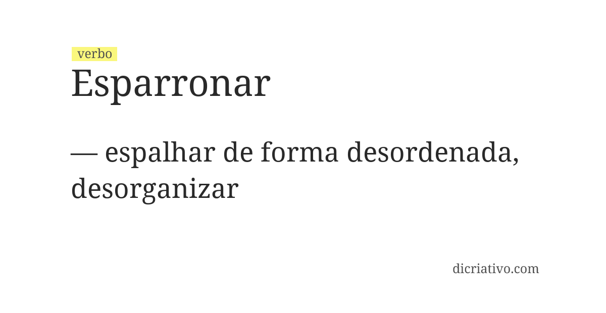 Significado de esparronar