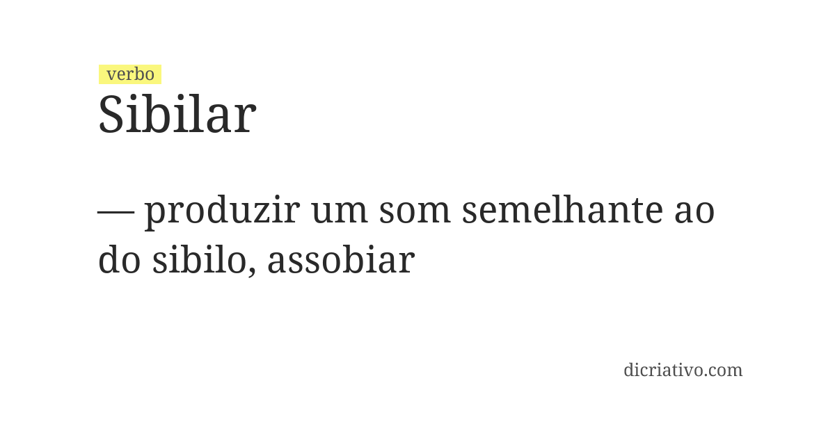 Significado de sibilar