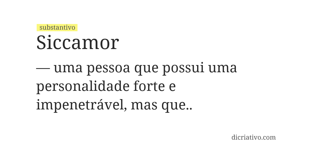 Significado de siccamor