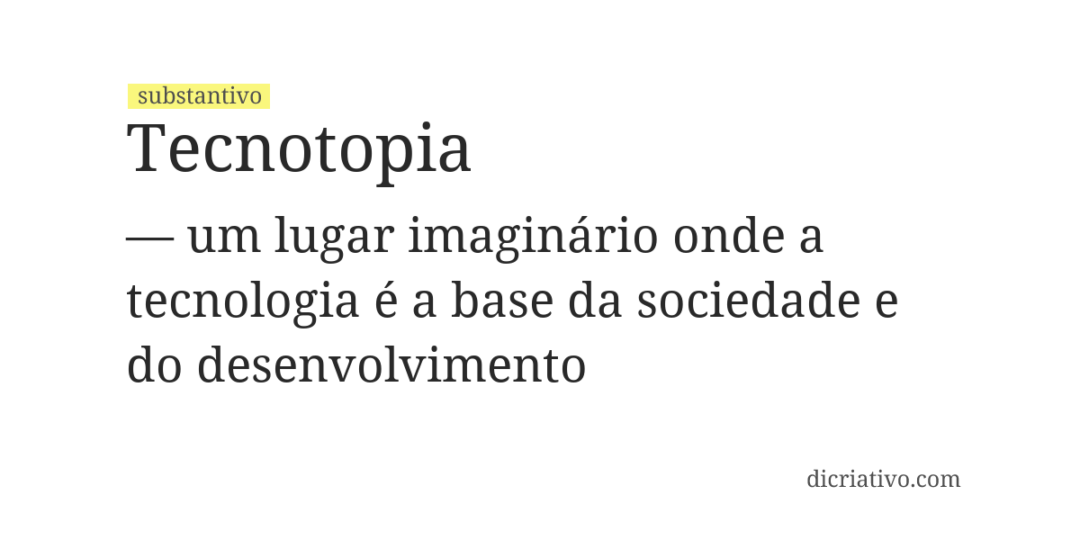 Significado de tecnotopia
