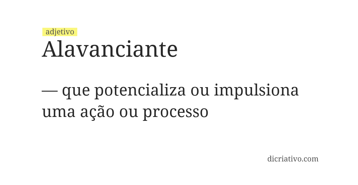 Significado de alavanciante