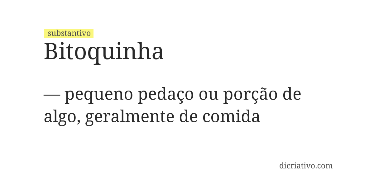 Significado de bitoquinha