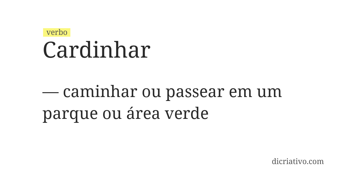 Significado de cardinhar