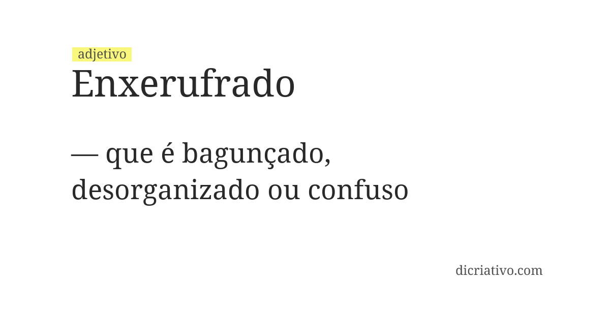 Significado de enxerufrado