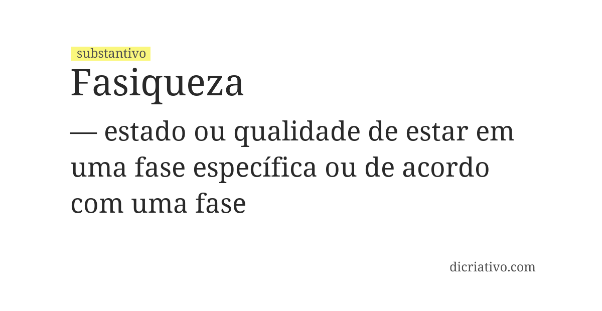 Significado de fasiqueza