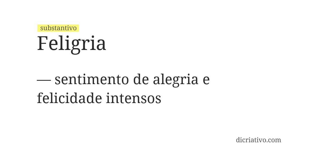 Significado de feligria