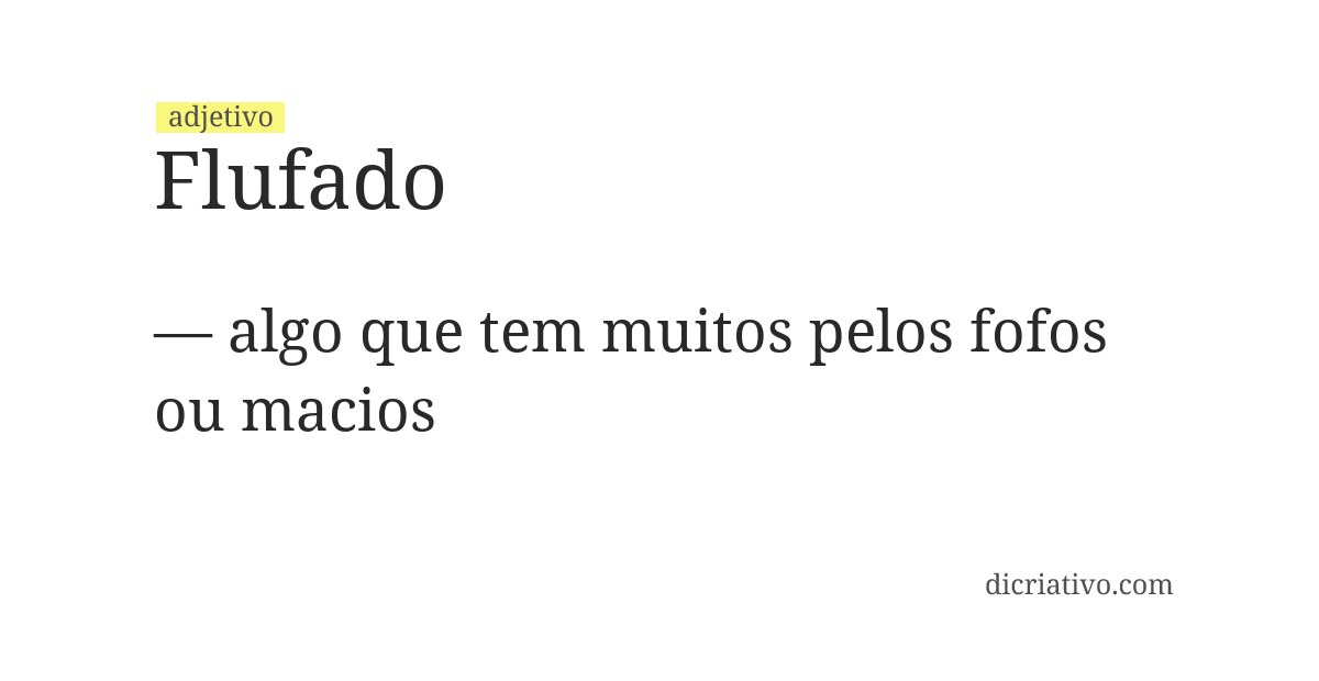 Significado de flufado